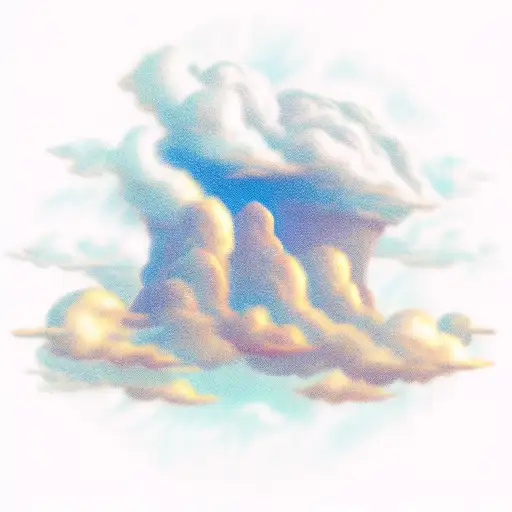 Castel In Sky With Cloud On Bottom