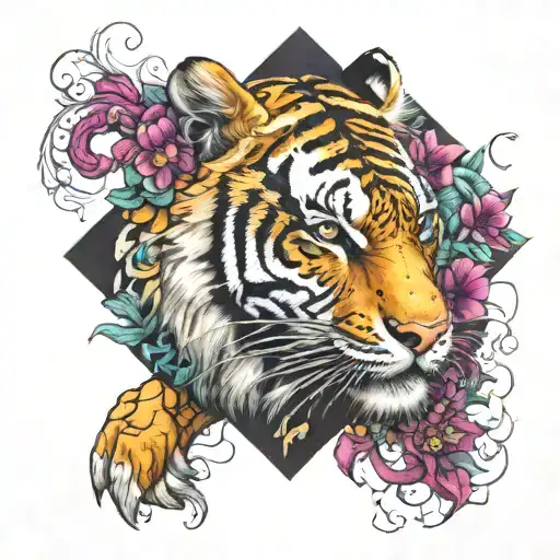 Tiger Cross Surrounded