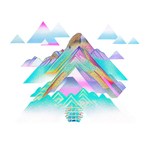 Digital Mountain Pattern