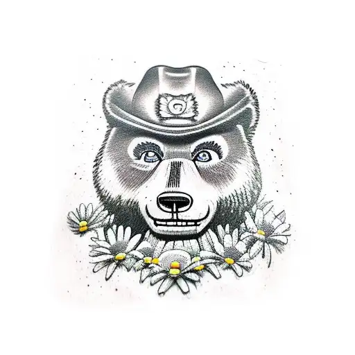 Smokey The Bear With Daisys