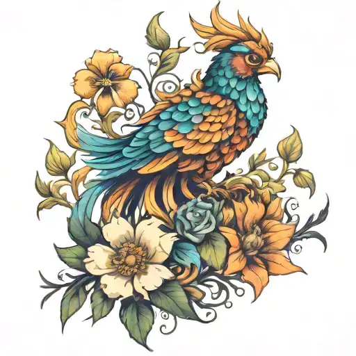 Kaudupul Flower And Phoenix