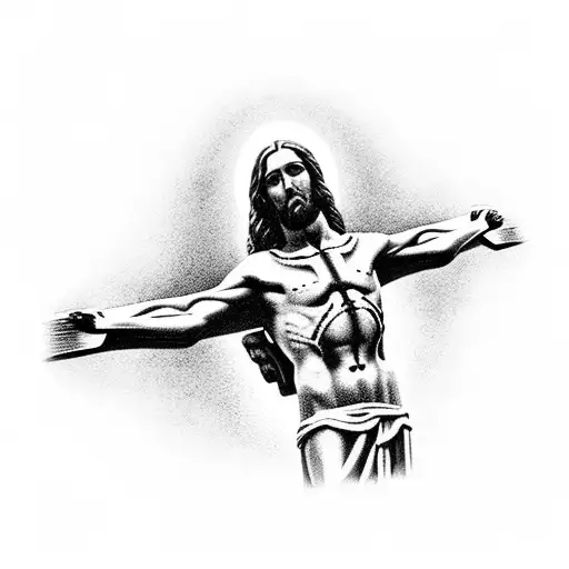 Jesus Crucified In Arm 3D