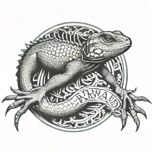 Lizard With The Word Forward