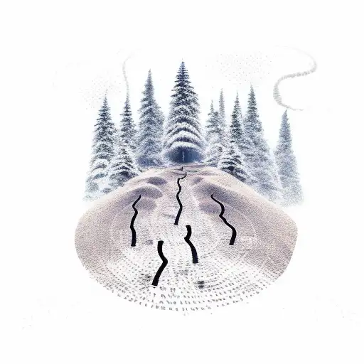 A Coffee Cup With A Trail Of Footprints Leading Into A Dense Forest