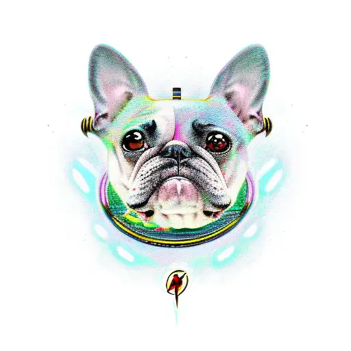 A Cartoon Version Of Their Favorite Dog Breed Surrounded By Flash Symbols