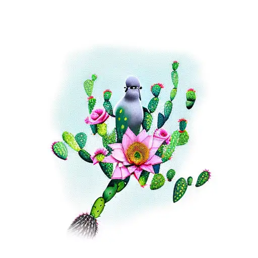 Cactus With Dove