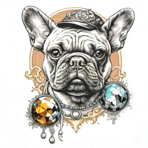 Magical French Bulldog With Crystal Ball