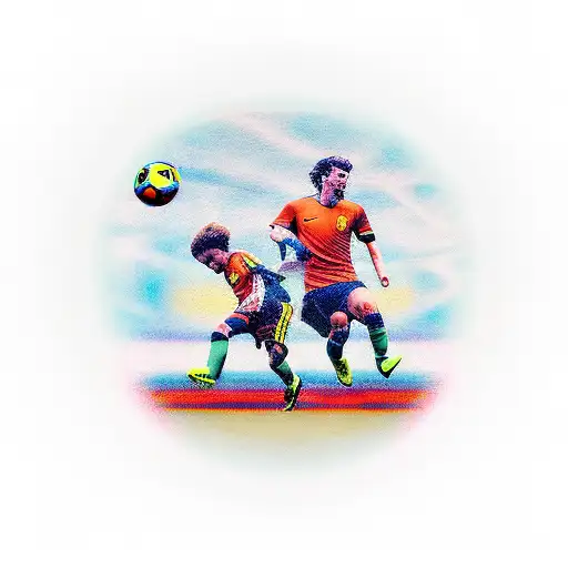 Father And 2 Son Soccer