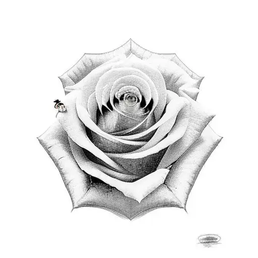 A Princess Holding A Rose With A Bumble Bee On The Rose