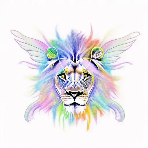Lion And Fairy Wings