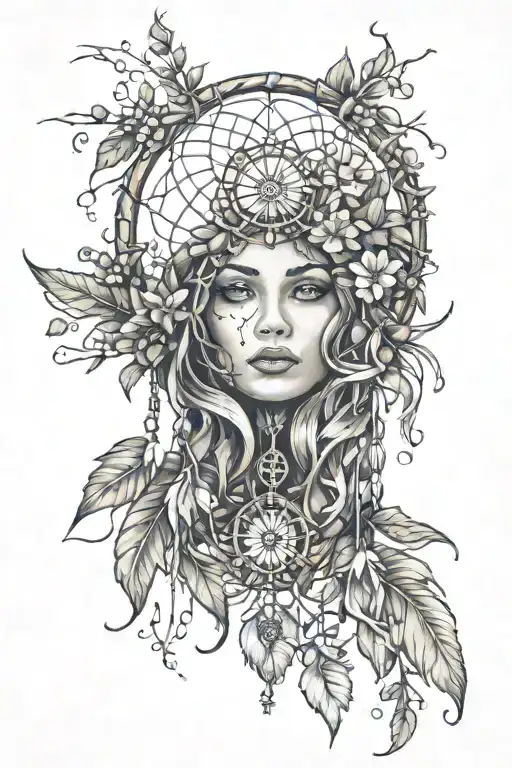 Vine And Dream Catcher Entangled