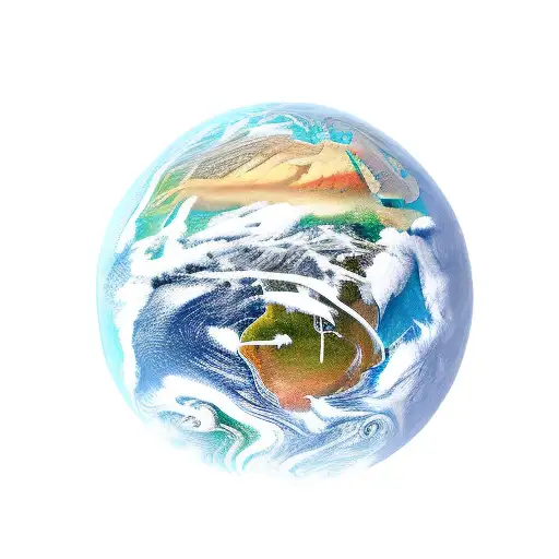 Greek Atlas Titan Holding The Planet