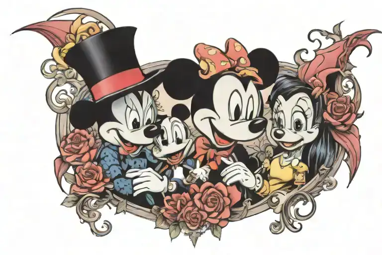 Disney Characters Gothic Inspired
