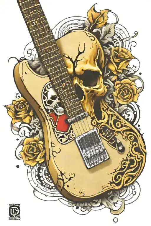 Telecaster Guitar And Skull