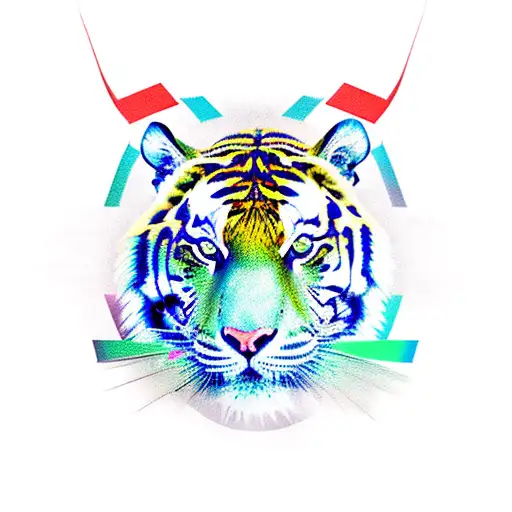 Tiger With Chinese Symbol For Freedom