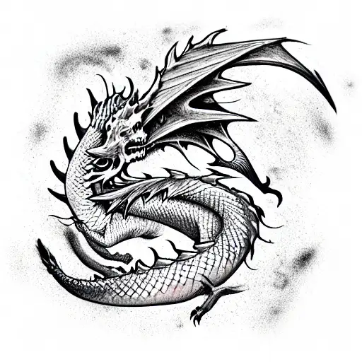 A Whole Dragon Covering A Forearm