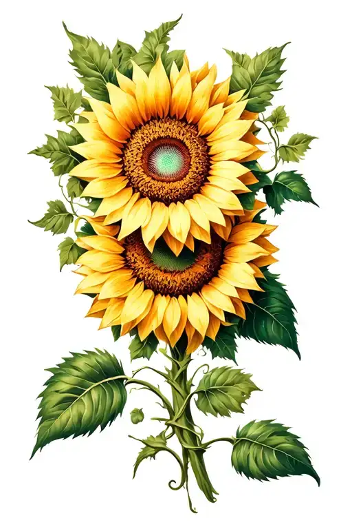 Sunflower With Vines Wrapping