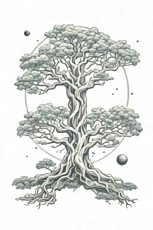 Banyan Tree In Space Themed