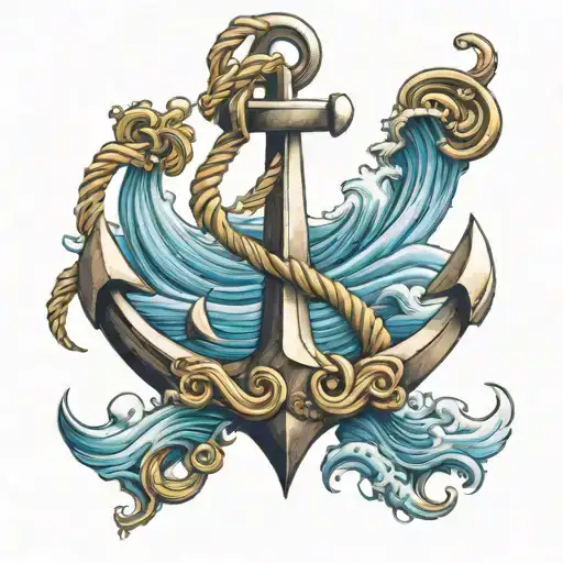 Anchor From The Sea Waves