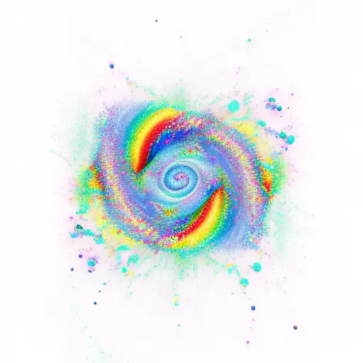 Rainbow Blowing And Dripping