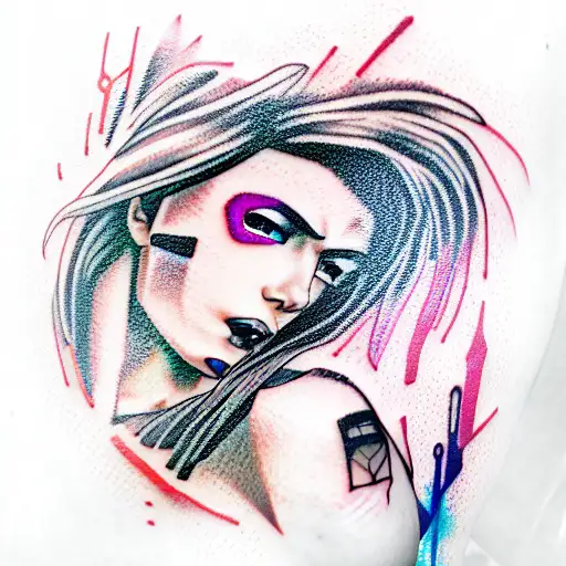 Cyberpunk Girl Redhead