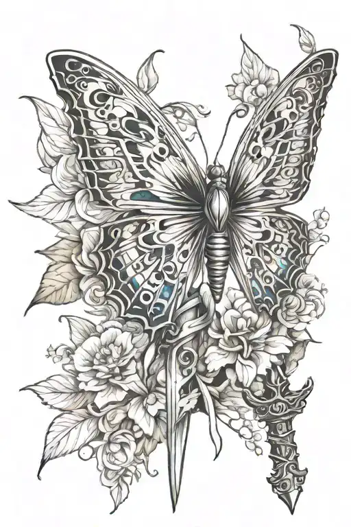 Butterfly In Sword