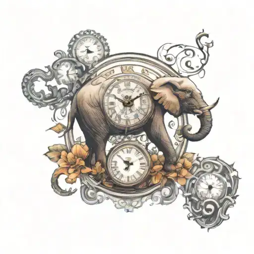 Clock And Elephant