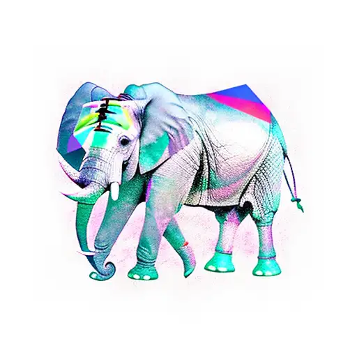 Elephant Shoulder Sleeve With Rhino And Zebra Seperate