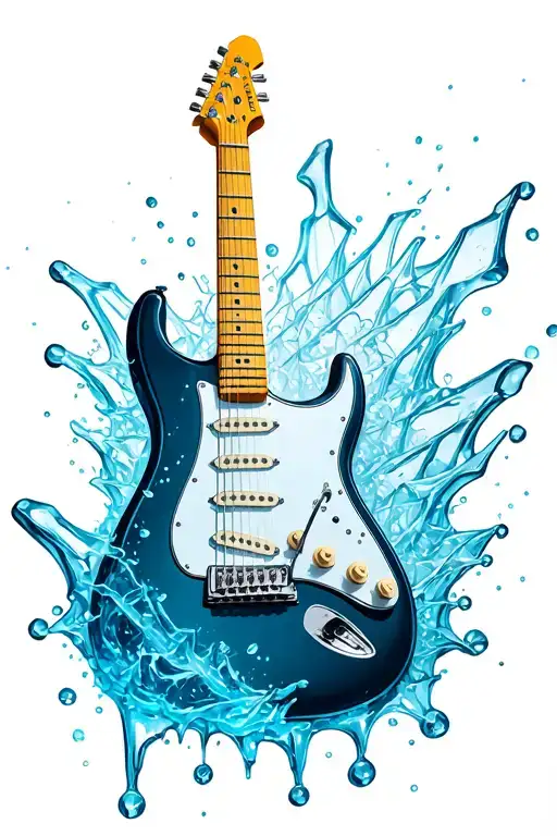 Electric Guitar Melting Ice Cube