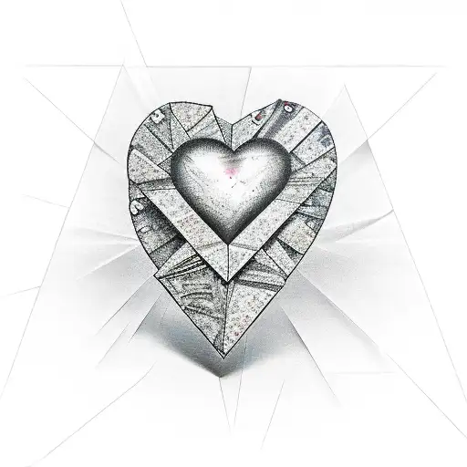Heart Made Of Diamond With Shards