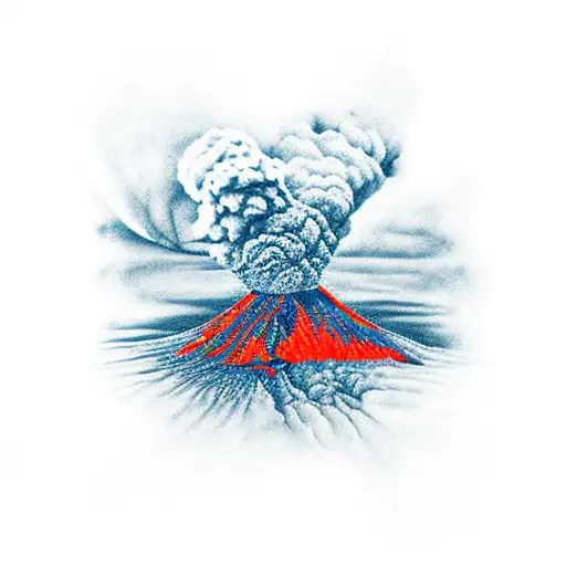 Volcano In Space Erruption