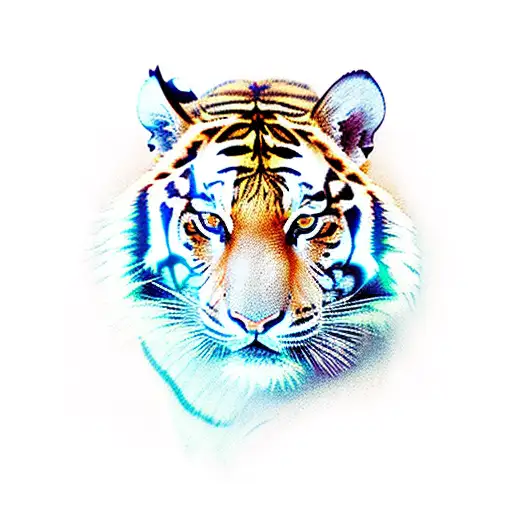 A Wild Tiger Emerging From A Dense Old Forest