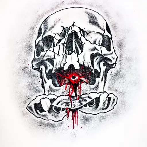 Skull In Blood