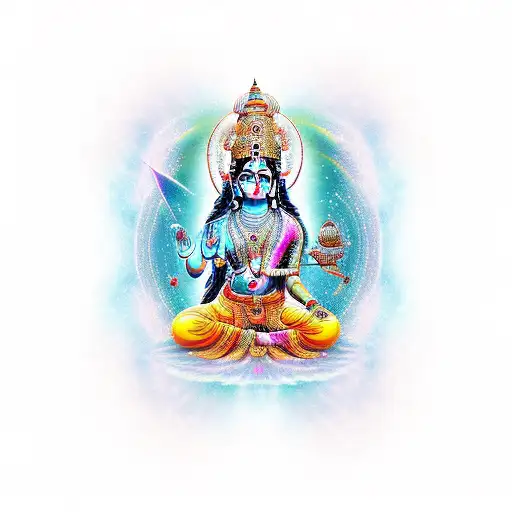Cosmic Hindu Goddess Representing The Start Of The Universe