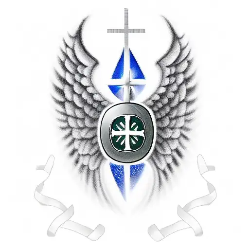 Star Of Life Paramedic Symbol With Angel Wings