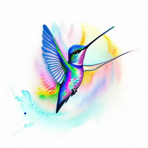 Water Color Hummingbird