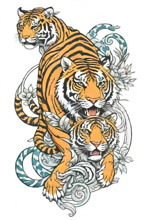 Virgo Beside An Earth Tiger Roaring