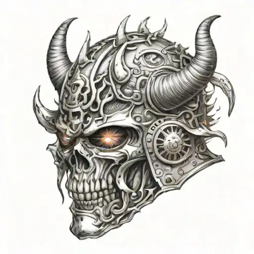 Demon Wearing A Helmet