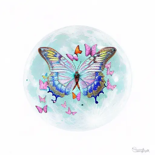 Butterflies With The Moon