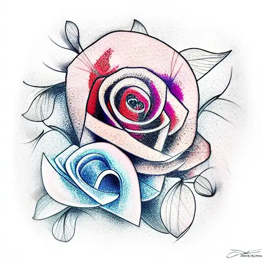 Arm Flower Tattoo Color