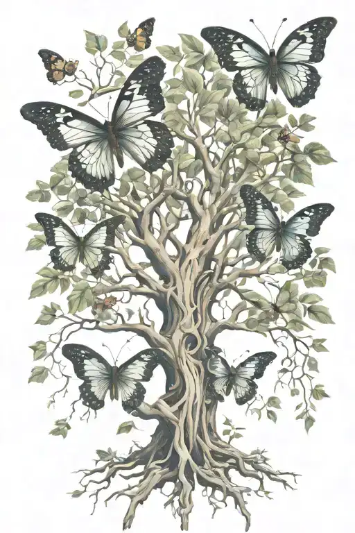 Butterfly Banyan Tree Growing