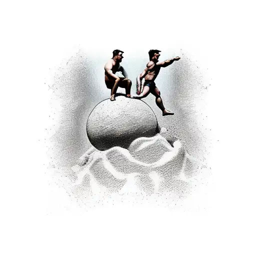 Atlas And Hercules Holding World On Shoulders