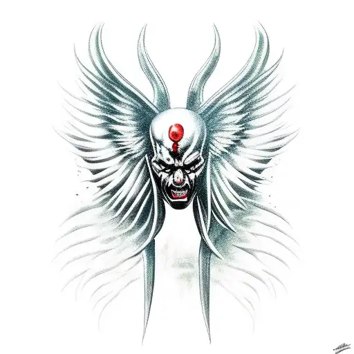 Demon Fighting Against Angel