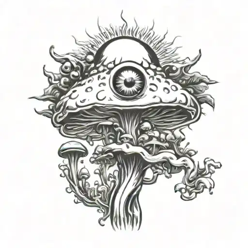 Mushroom Sun 3 Eyes Sublime Sun Face Made