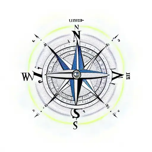 Compass And Clock In Shape Of Infinity Sign