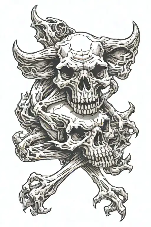 Bull And Pig Foot Crossbones