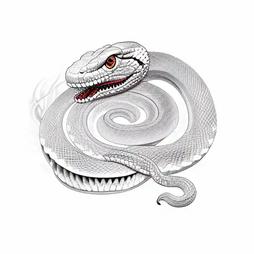 Snake Eating Itself With Symbols Representing The Seven Deadly Sins In Its Scales