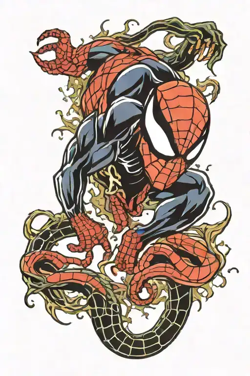 Venom And Spiderman Logo