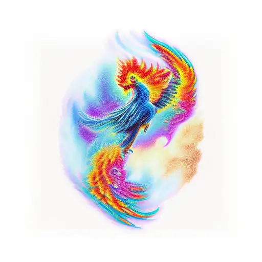 Upside Phoenix In Blur Gradiant