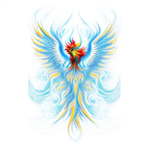 Upside Phoenix In Blue Gradiant